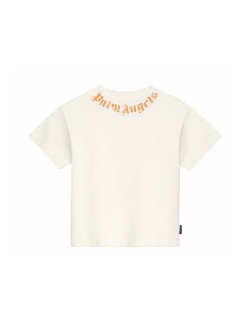 T-shirt per bambino Palm Angels Kids bianca con logo a contrasto PBAA003S26JER004 002 PALM ANGELS KIDS