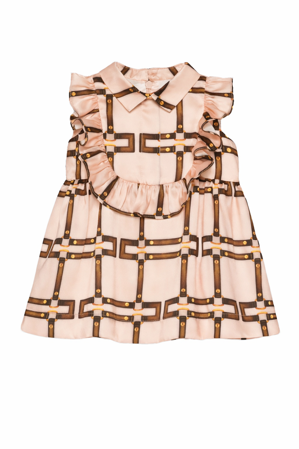 Abito per neonata Elisabetta Franchi La Mia Bambina rosa arricciato con stampa EGAB2300TVE02 C053 ElISABETTA FRANCHI KIDS