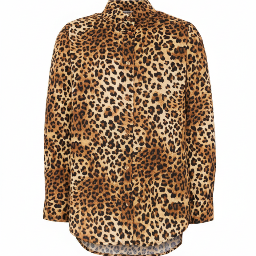 Camicia per bambina MC2 Saint Barth Kids animalier a maniche lunghe BRIG003 07520L MC2 ST. BARTH KIDS