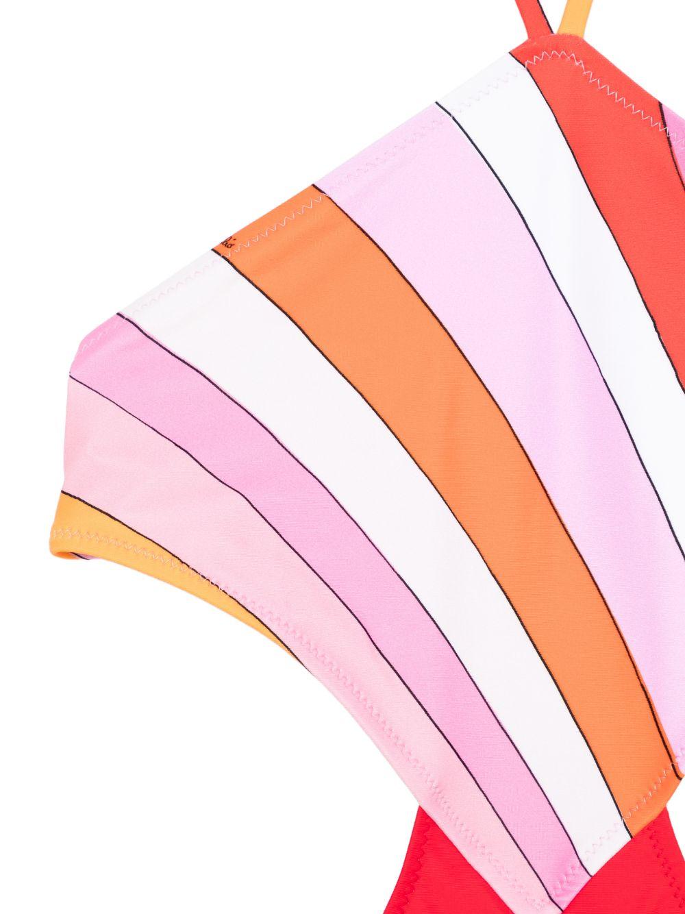 Costume da bagno per bambina Emilio Pucci Junior multicolore a righe PYCA89 Z3748 50EAR EMILIO PUCCI KIDS
