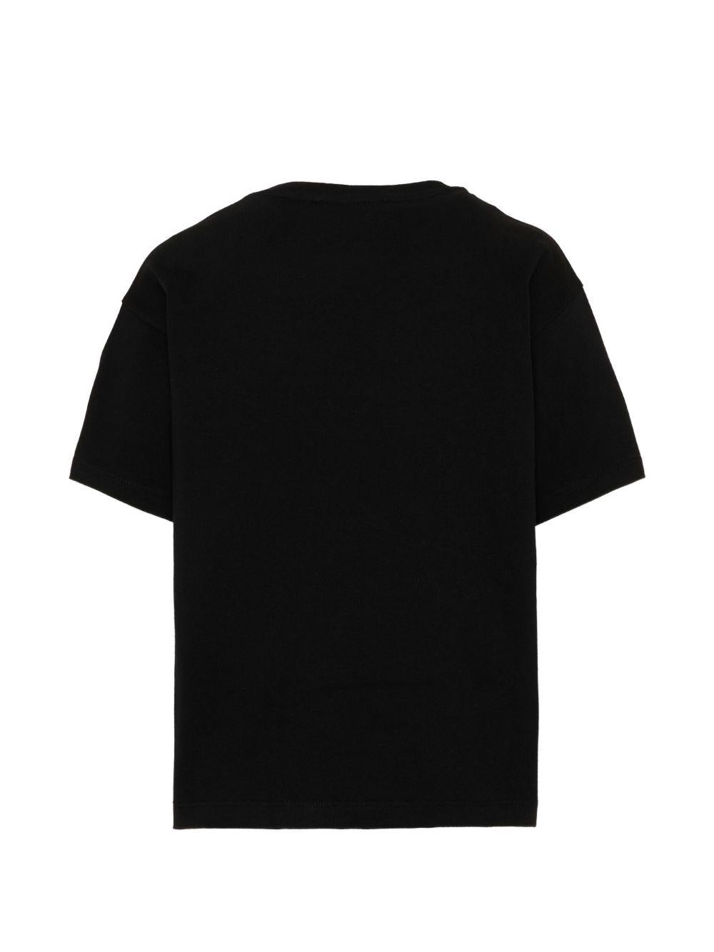 T-shirt per bambino Balmain Kids nera con scritta sul davanti BZ8H01 Z3672 930BC BALMAIN KIDS