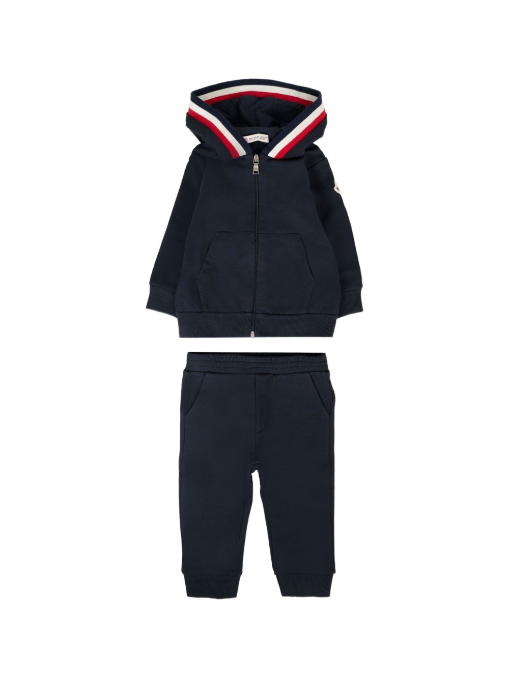 Tuta sportiva per neonato Moncler Enfant blu con cappuccio K29518M0000789AM3 778 MONCLER ENFANT