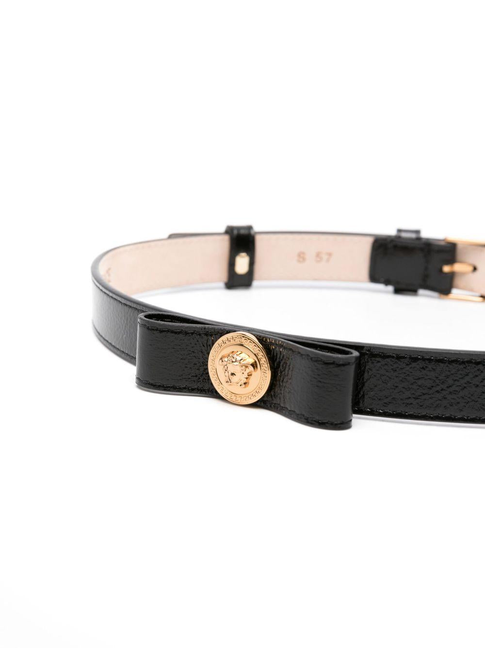 Cintura per bambina Versace Kids nero con motivo testa di Medusa 10188281A15484 1B00V VERSACE KIDS