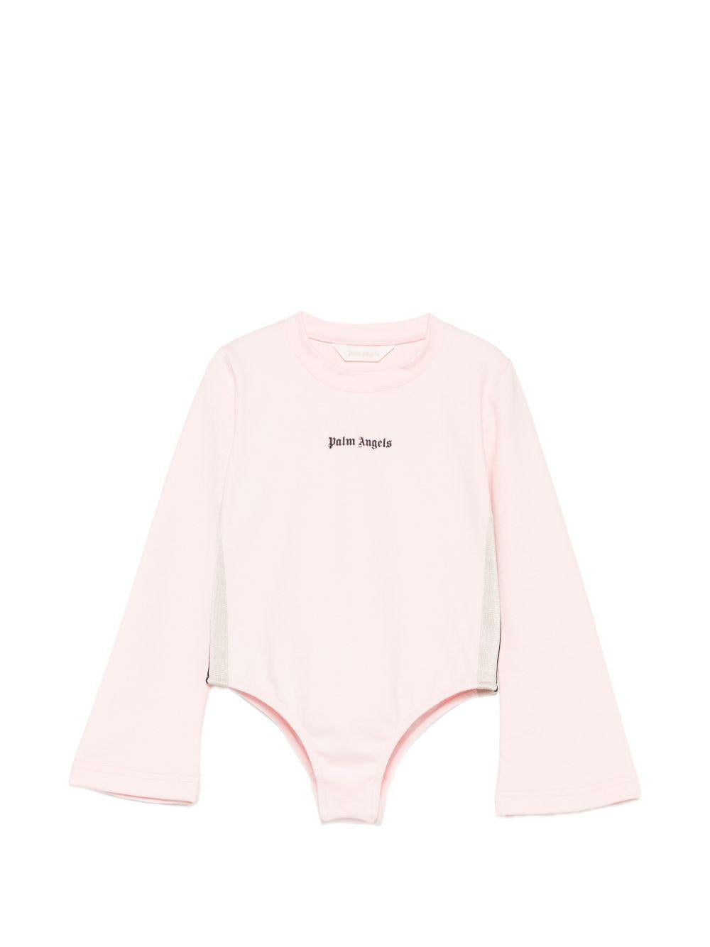 Body per bambina Palm Angels Kids rosa con maniche larghe F6PAJGBY042 042 PALM ANGELS KIDS