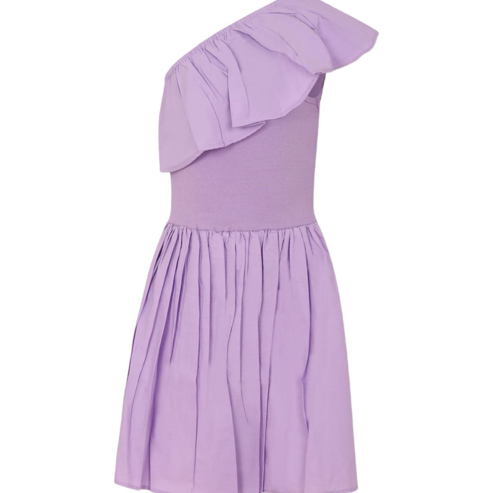 Abito per bambina Molo violetto con design monospalla 2S25E106 5437 MOLO