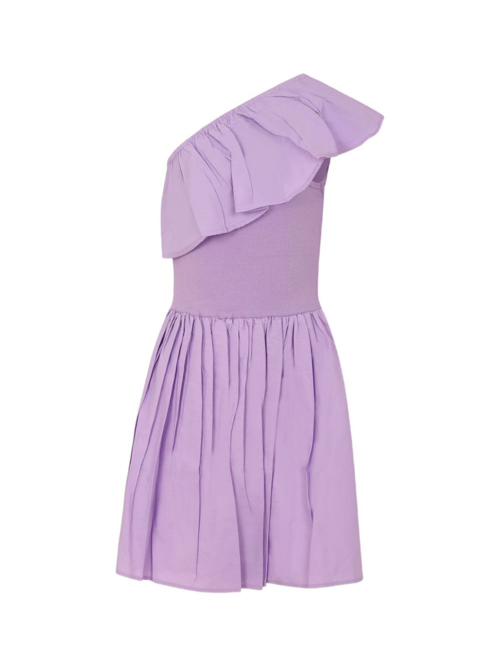 Abito per bambina Molo violetto con design monospalla 2S25E106 5437 MOLO