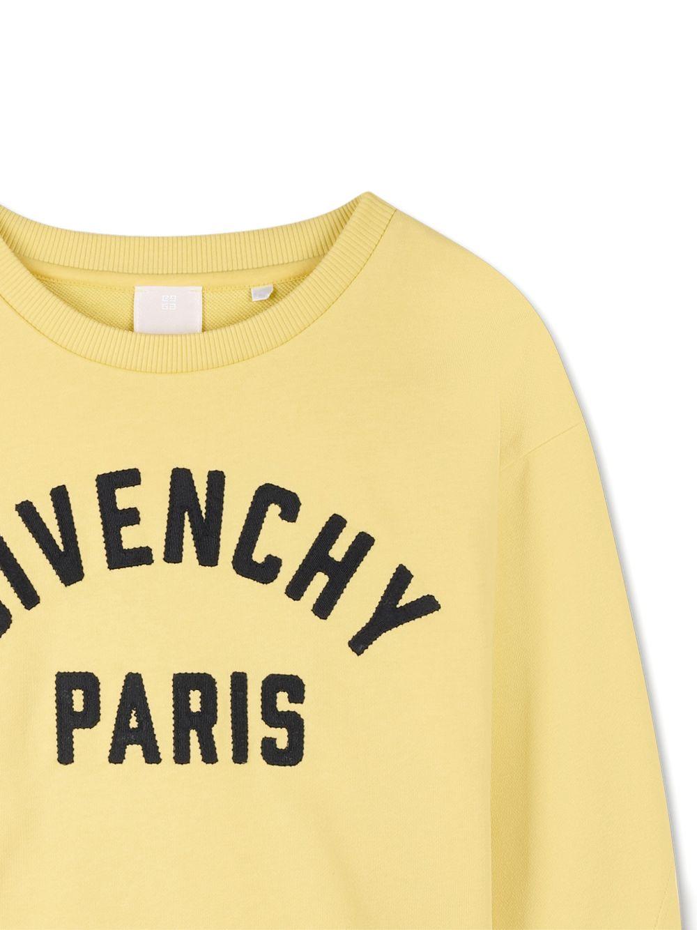 Felpa per bambino Givenchy Kids giallo con logo H31214 524 GIVENCHY KIDS