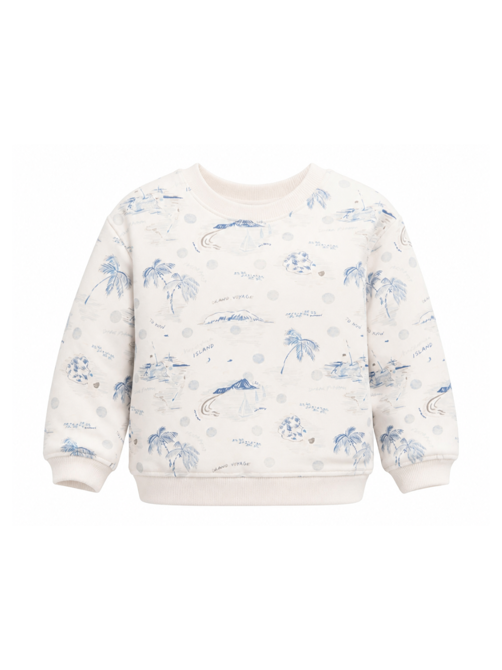 Felpa per bambino Bonpoint bianco con stampa grafica all-over blu S06KSWK00001 615 BONPOINT KIDS