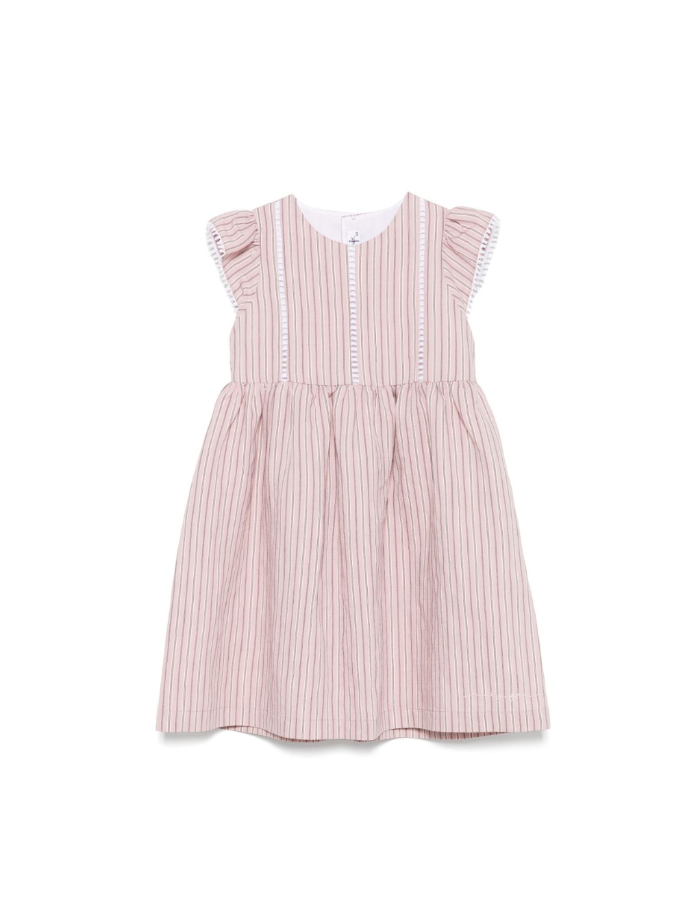 Abito per bambina Il Gufo rosa con motivo a righe verticali P25VM782R1000 333 IL GUFO KIDS