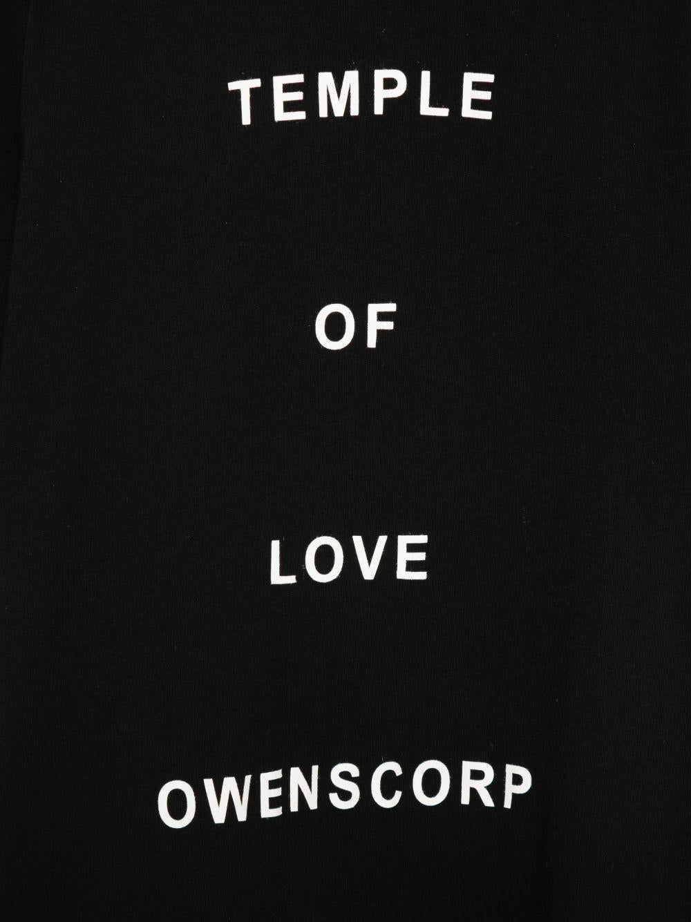 T-shirt Jumbo per bambino Rick Owens Kids nera con scritta sul davanti BG01F3274RNP14P 0911 RICK OWENS KIDS