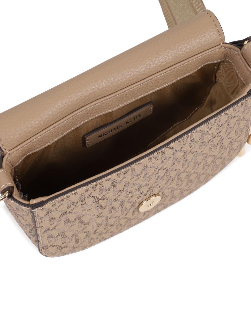 Borsa a spalla per bambina Michael Kors Kids beige con monogramma R30632 215 MICHAEL KORS KIDS