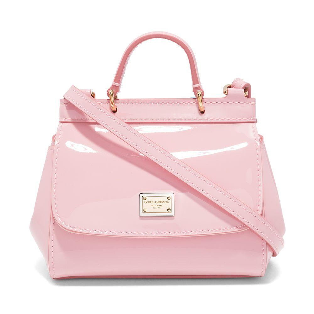 Borsa tote Sicily mini per bambina Dolce & Gabbana Kids rosa in vernice EB0003 A1067 80416 DOLCE & GABBANA KIDS