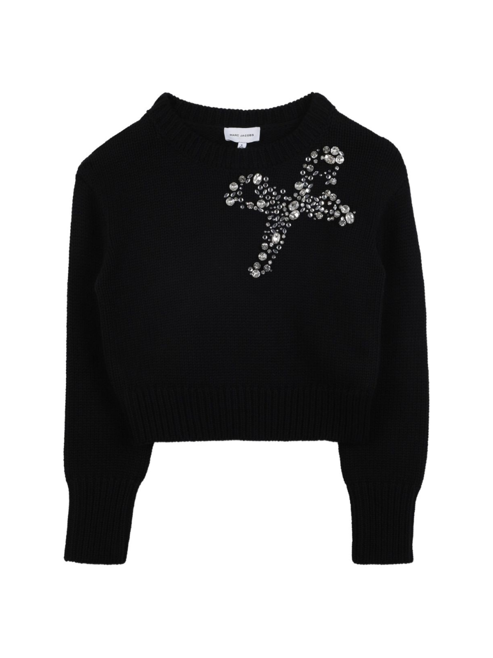 Maglione per bambina Marc Jacobs Kids nero con decorazione con perline W60569 09B THE MARC JACOBS KIDS