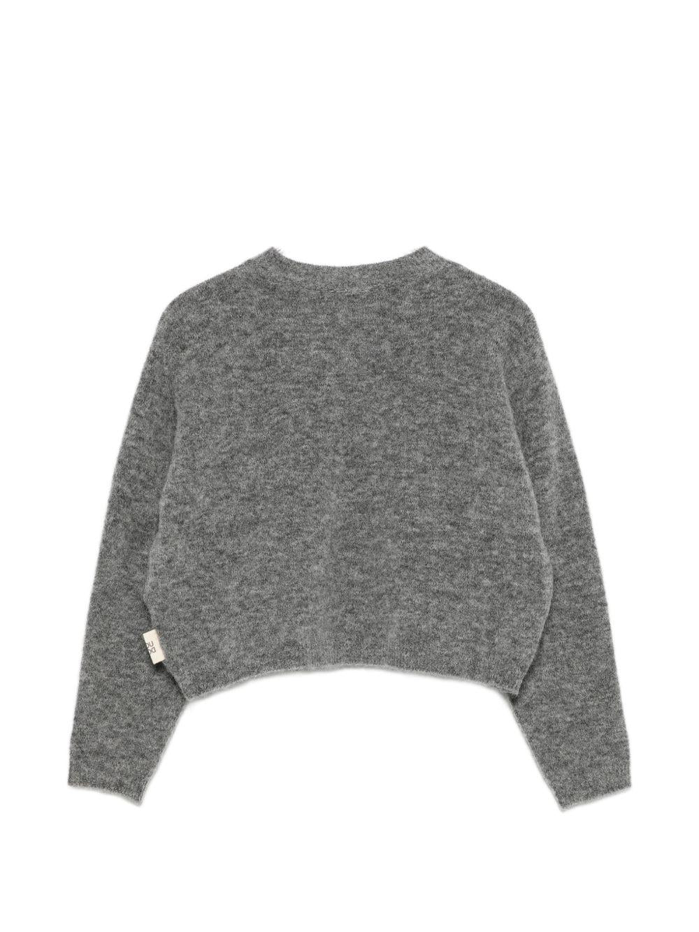 Maglione per bambino Douuod Kids grigio con patch con logo sul lato DZ9A00 W0229 809 DOUUOD KIDS