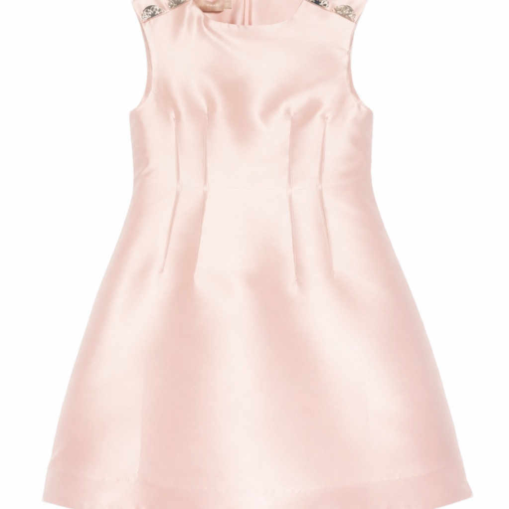 Abito per bambina Elie Saab Junior rosa con decorazioni sulle spalle EFAB114TS0807 PNK ElIE SAAB KIDS