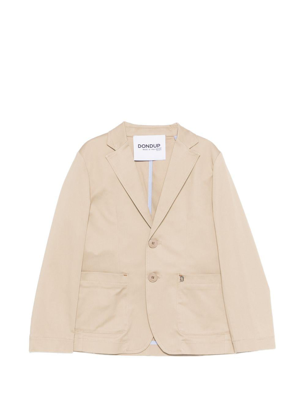 Blazer per bambino DONDUP Kids beige con bottoni sul davanti DMGC0240RA029 0037 DONDUP KIDS