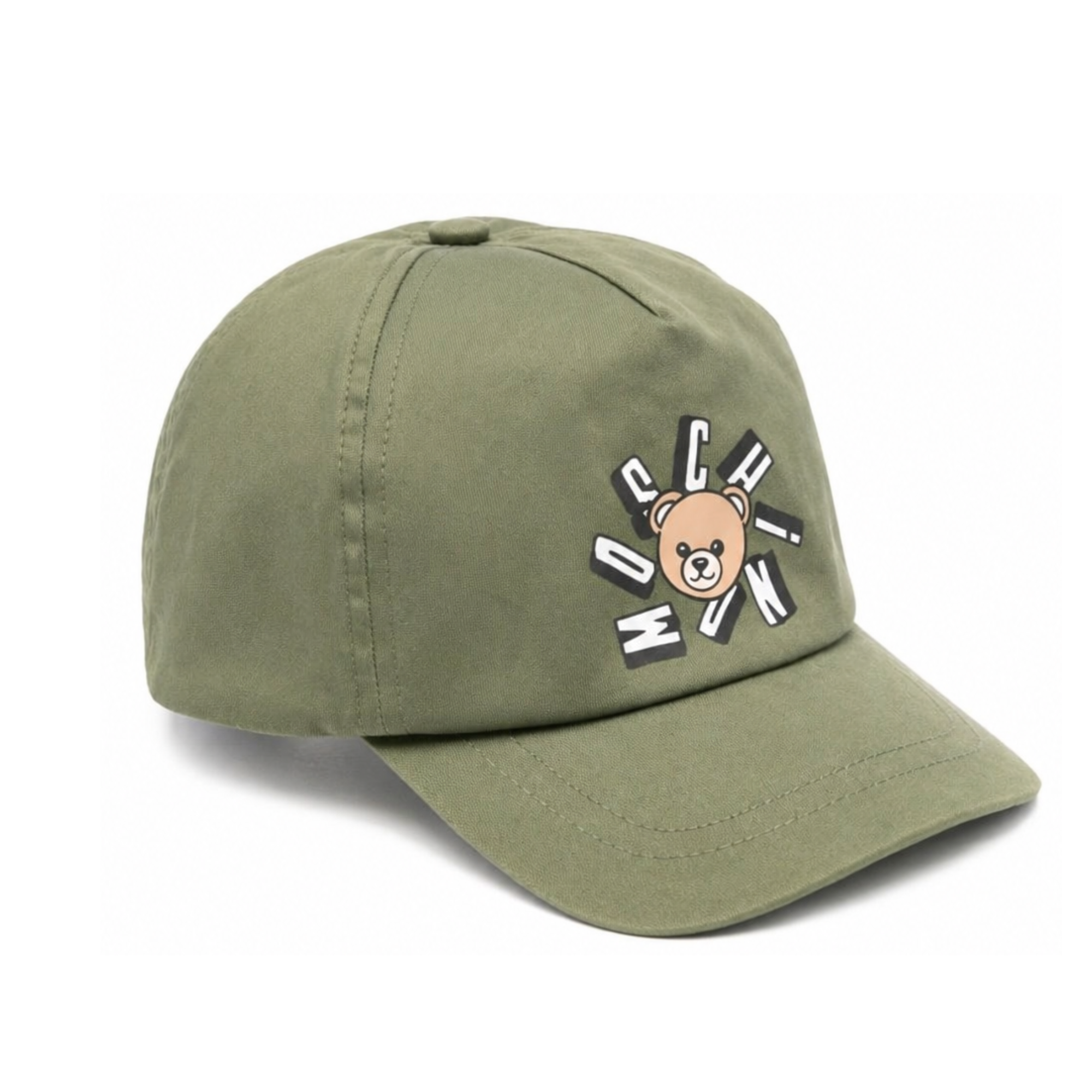 Cappello da baseball per bambini Moschino Kids verde con logo sul davanti HVX01NLOA00 30037 MOSCHINO KIDS