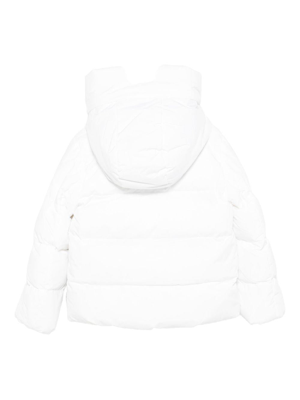 Giacca imbottita per bambina Save The Duck Kids bianco con collo a imbuto P32517G LEAF21 00000 SAVE THE DUCK KIDS