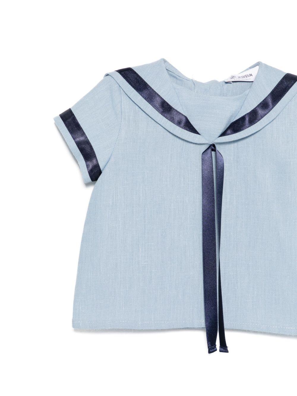 Camicia per neonato JESURUM BABY Ottavio azzurro con bordo a righe OTTAVIO VAR.83 JESURUM