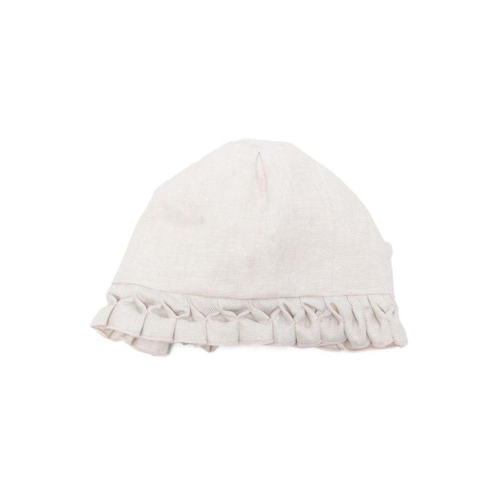 Cappello per neonati La Stupenderia beige con volant 2CBCP50 D12PIN LA STUPENDERIA
