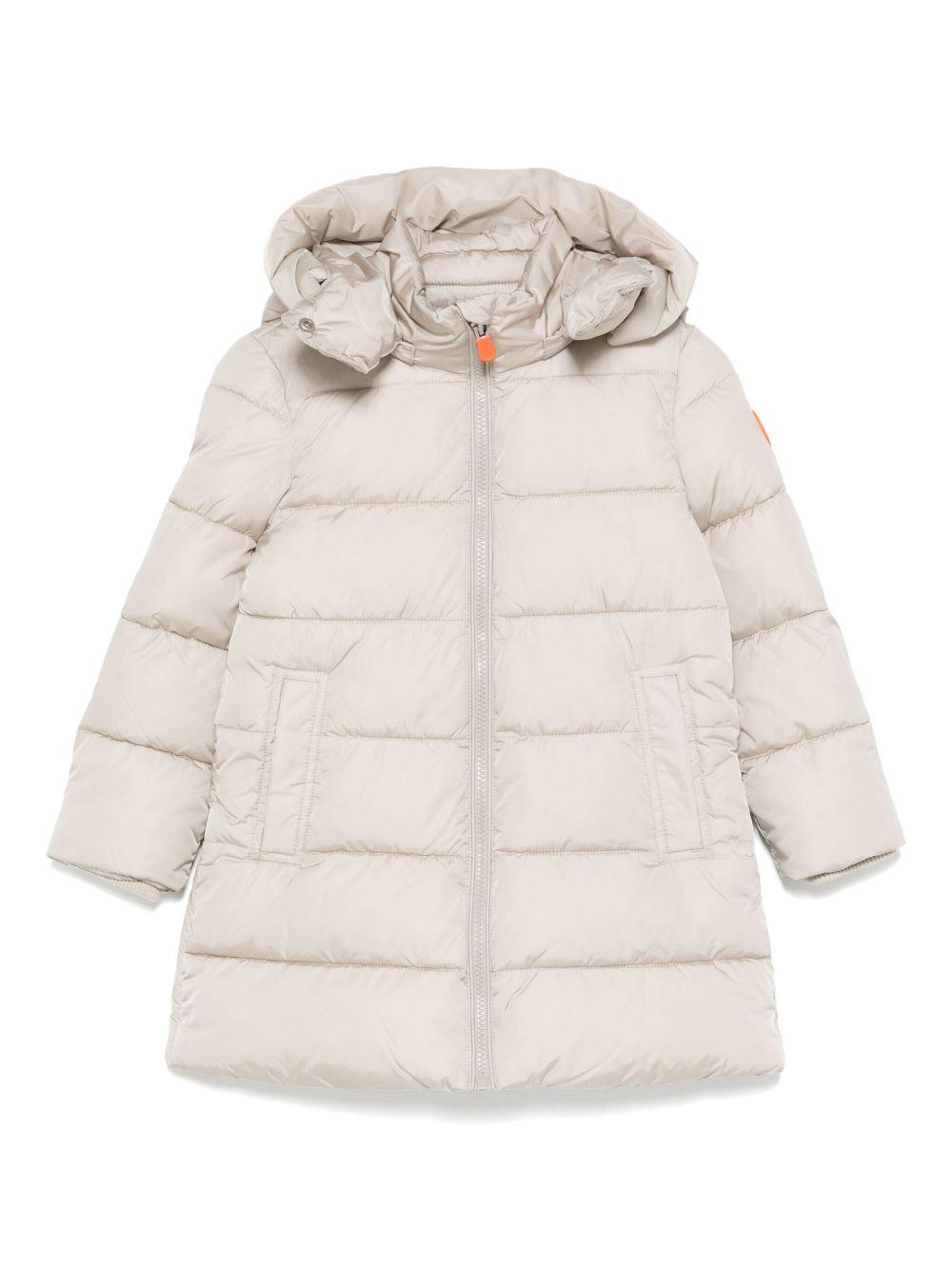 Cappotto per bambina Save The Duck Kids Tiri beige con effetto opaco J40270G MEGA21 40019 SAVE THE DUCK KIDS