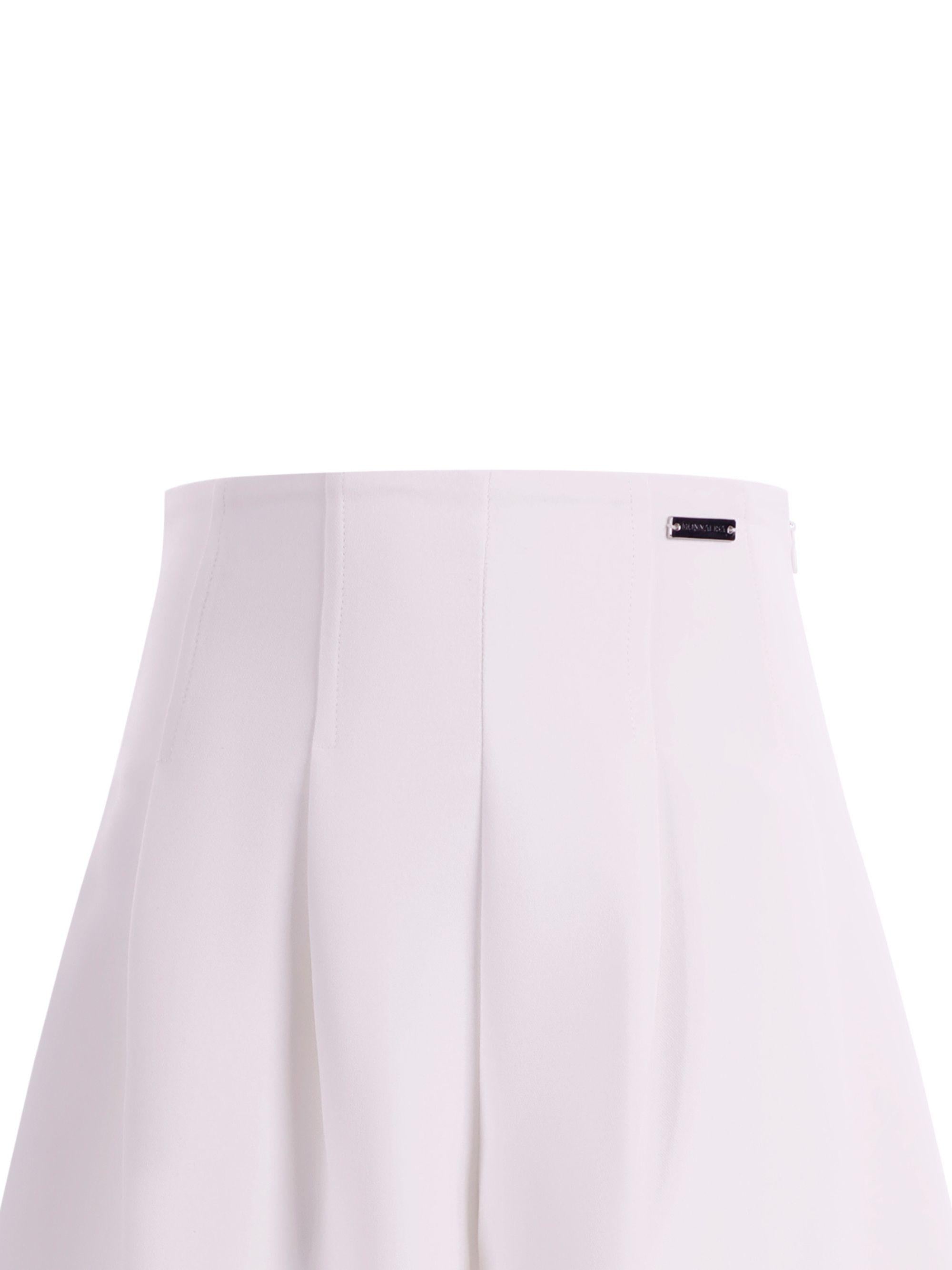 Bermuda per bambina Monnalisa bianco con pieghe 71G407 7303 0001 MONNALISA KIDS