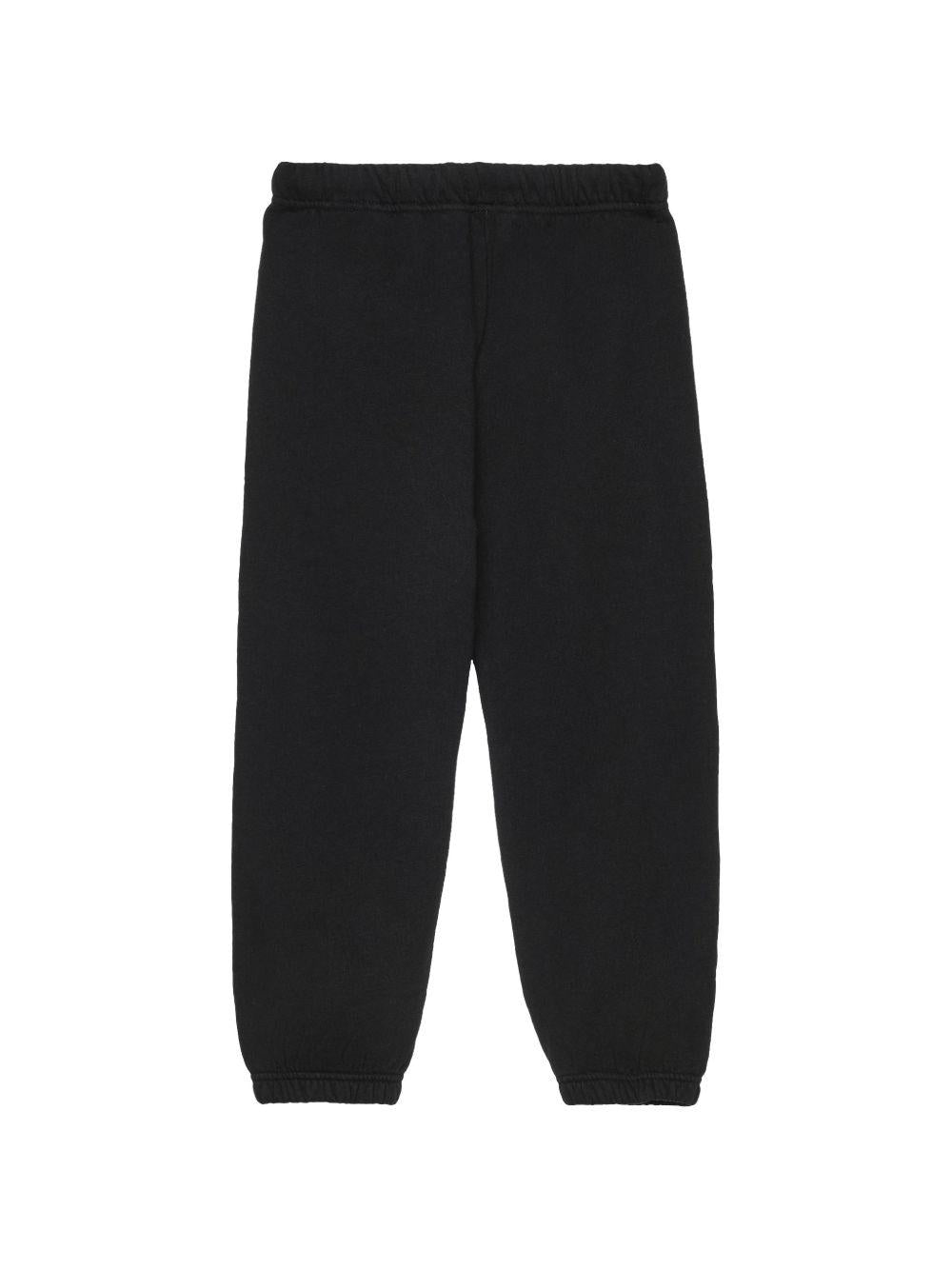 Pantaloni sportivi per bambina Palm Angels Kids neri con logo sul davanti PGCH008S26FLE001 110 PALM ANGELS KIDS