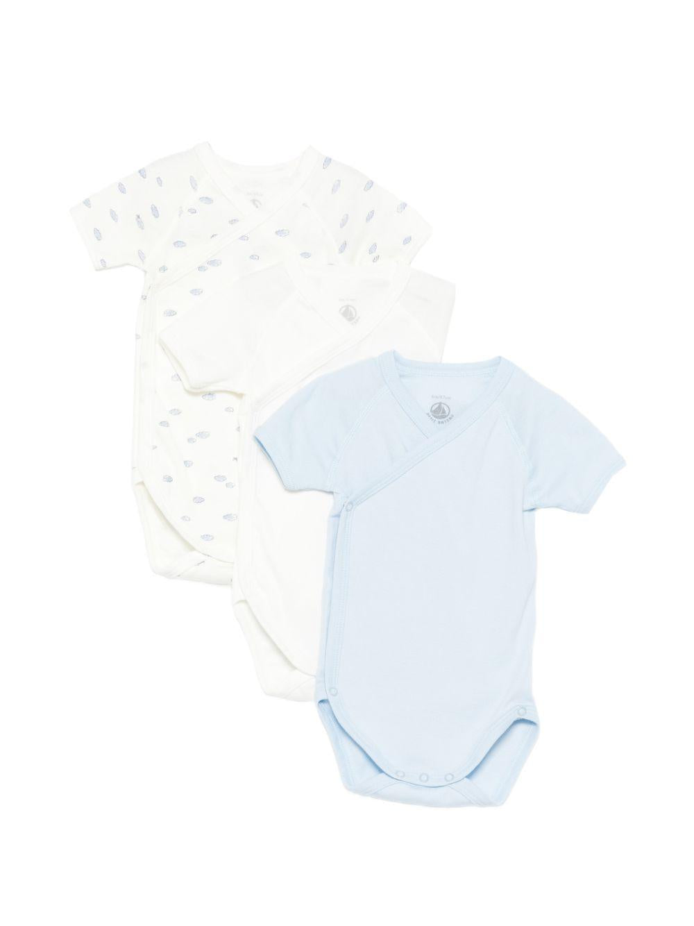 Set di tre tutine per neonato Petit Bateau multicolore con fantasie diverse A0FAS 00 PETIT BATEAU KIDS