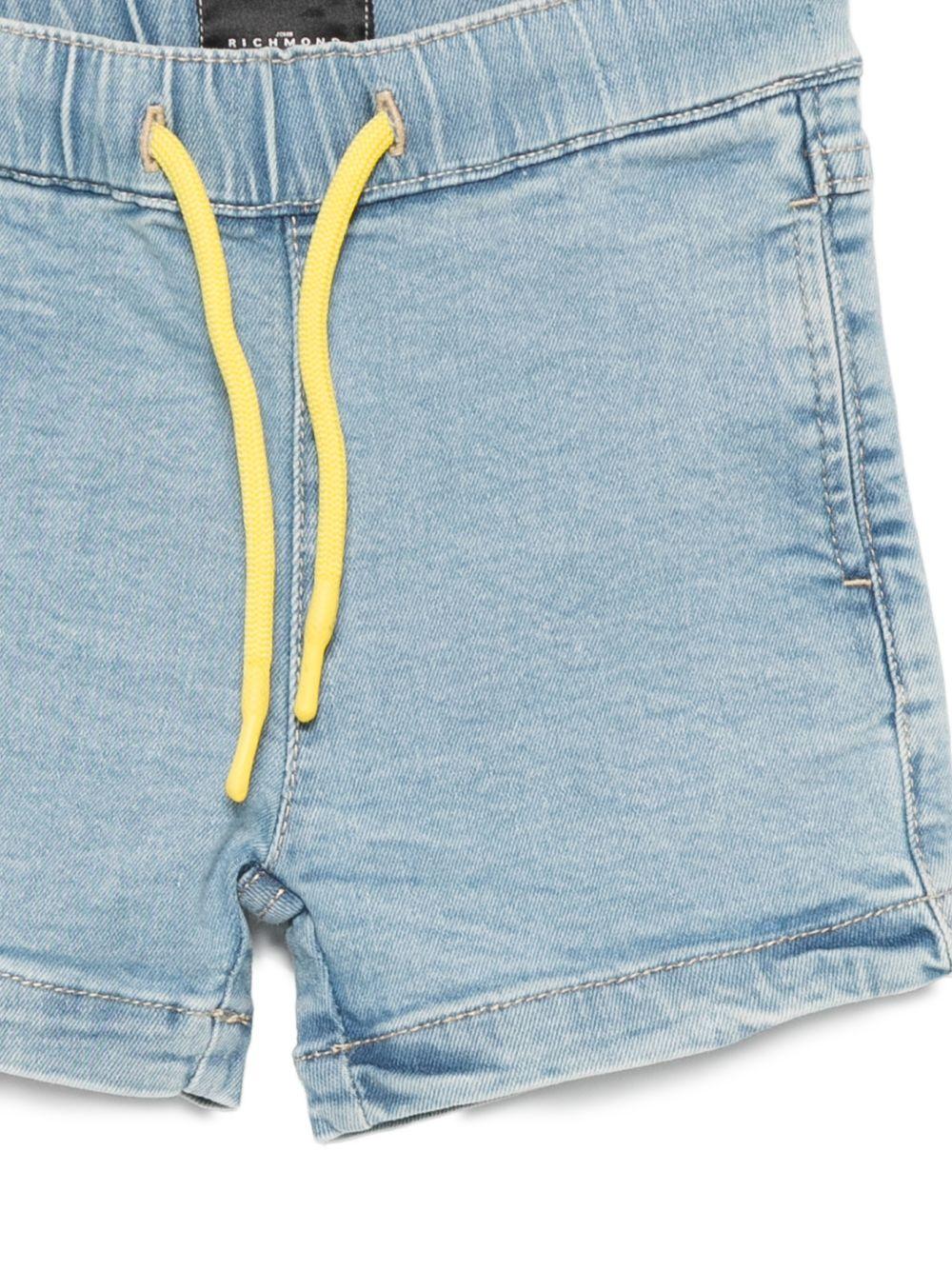Shorts per neonato John Richmond Junior in denim con patch logo sul retro RIP26107BE DENIM BLUE LIGHT JOHN RICHMOND JUNIOR