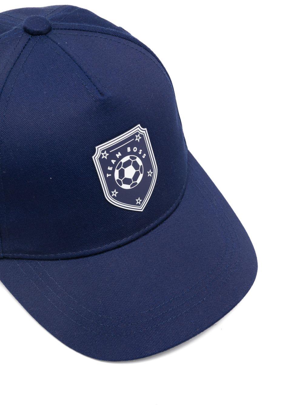 Cappello da baseball per bambino BOSS Kids blu con applicazione logo J53120 84N BOSS KIDS