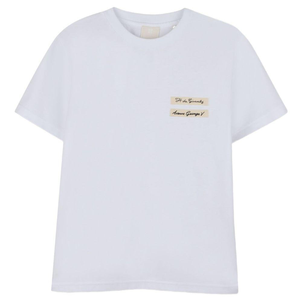 T-shirt per bambina Givenchy Kids bianca con logo sul davanti H30959 10P GIVENCHY KIDS