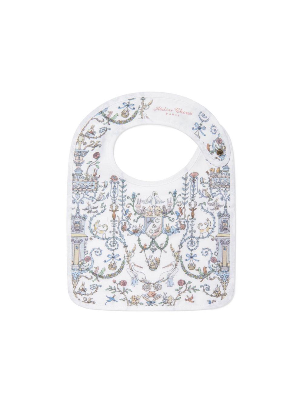 Bavaglino per neonati Atelier Choux bianco con stampa BI-CS-TDJ B-U ATELIER CHOUX PARIS KIDS