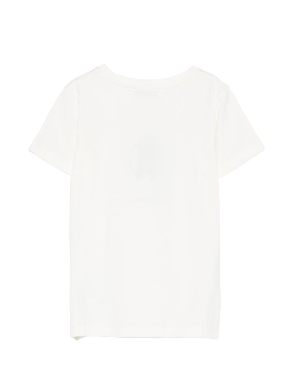 T-shirt per bambino Roberto Cavalli Kids bianca con stampa logo sul davanti CBP26132TS WHITE ROBERTO CAVALLI KIDS