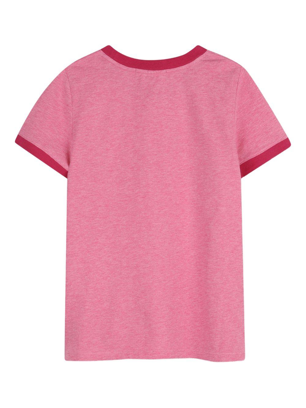 T-shirt per bambina Chloé Kids rosa con stampa con logo C20854 F04 CHLOE' KIDS