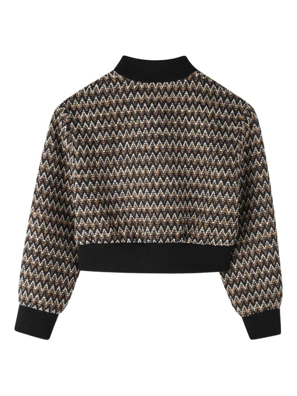 Giubbino per bambina Lanvin Enfant multicolore con polsini a coste N30311 P90 LANVIN