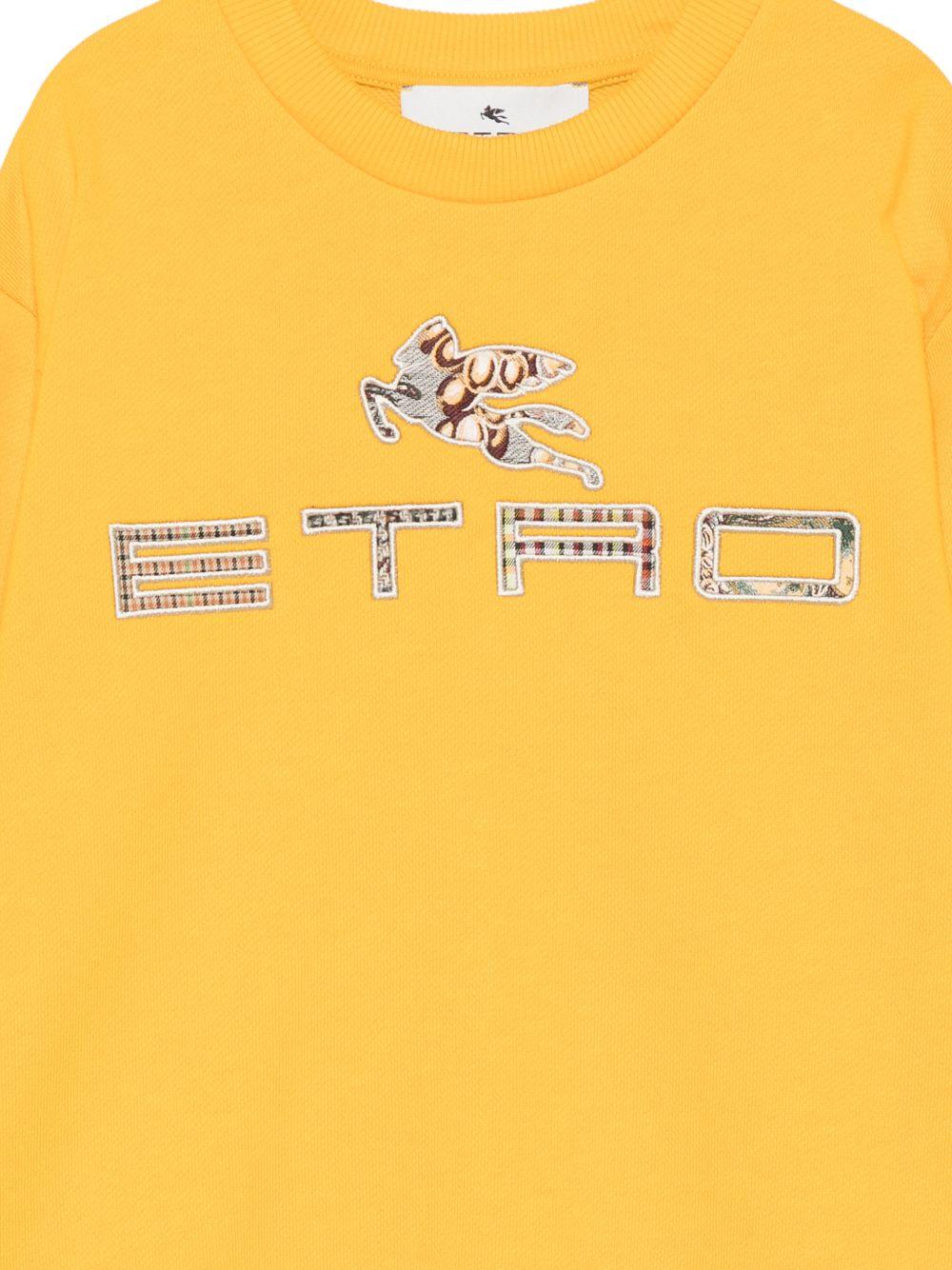 Felpa per bambino Etro Kids gialla con patch con logo GZ4P20 Z3183 216 ETRO KIDS