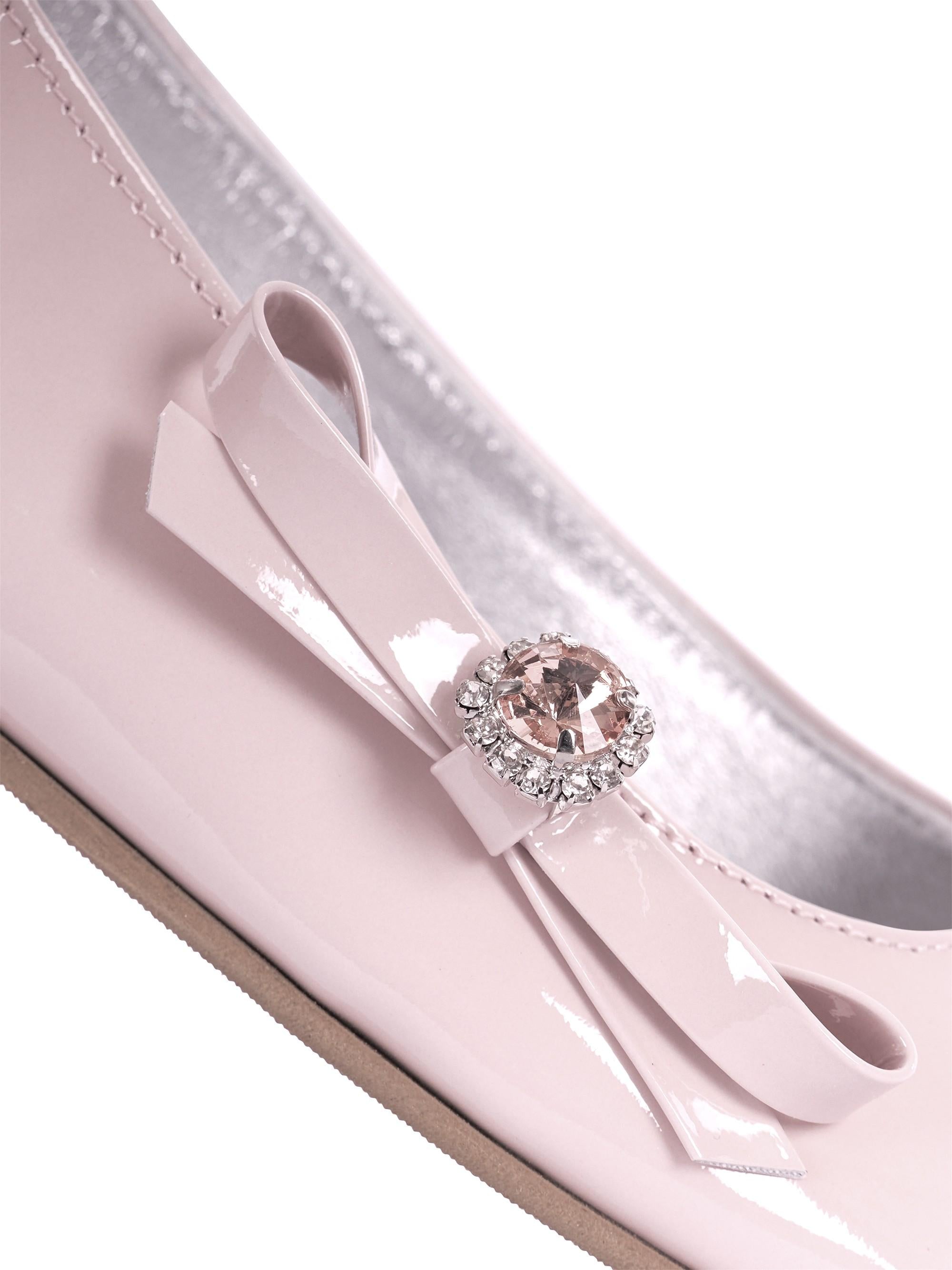Ballerine per bambina Monnalisa rosa con fiocco e cristalli 87G000 7706 0091 MONNALISA KIDS