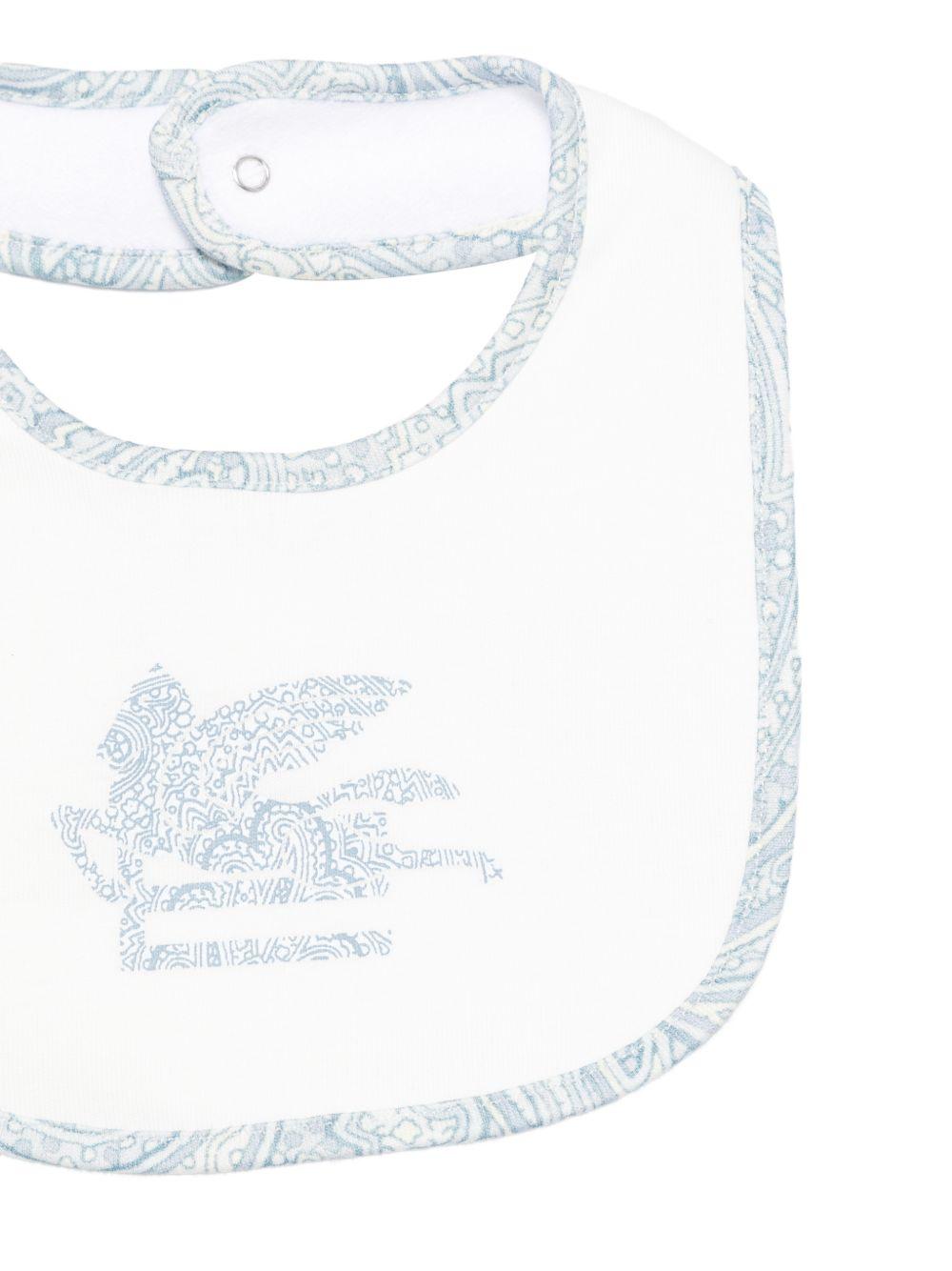 Tutina e bavaglino per neonato ETRO KIDS bianchi con stampa paisley (2 pezzi) GYB550 Z3771 602 ETRO KIDS