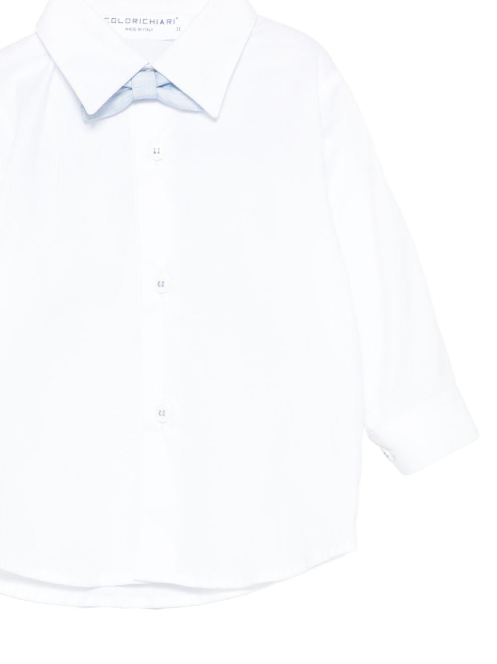 Set camicia e salopette per neonato Colorichiari azzurro con bretelle MN308401 4884 53 COLORICHIARI KIDS