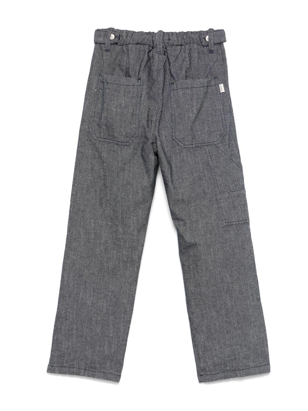 Pantaloni dritti per bambino Paolo Pecora Kids grigio con coulisse PP4004 BLU PAOLO PECORA KIDS