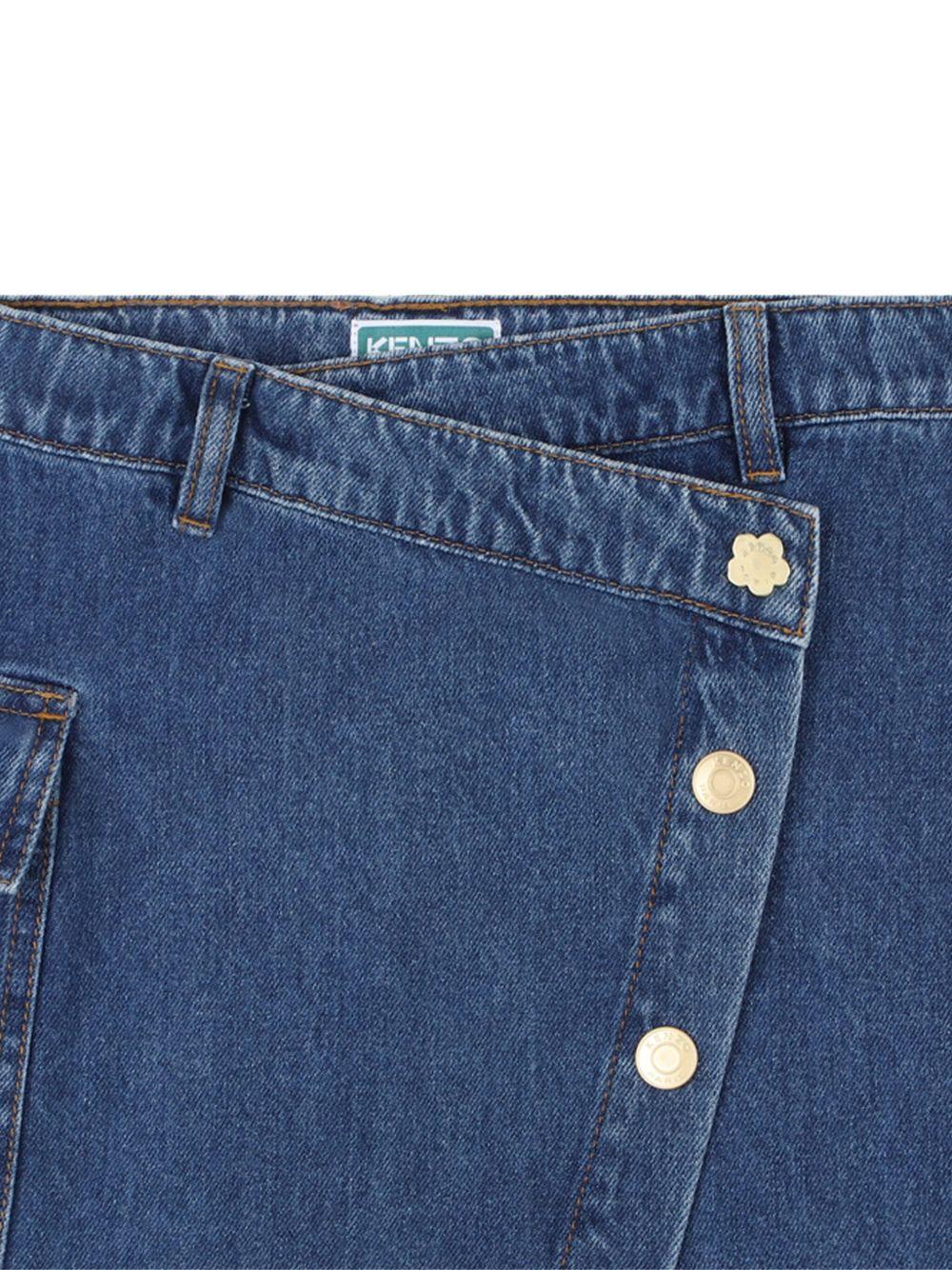 Gonna per bambina Kenzo Kids denim con design asimmetrico K61319 Z27 KENZO KIDS