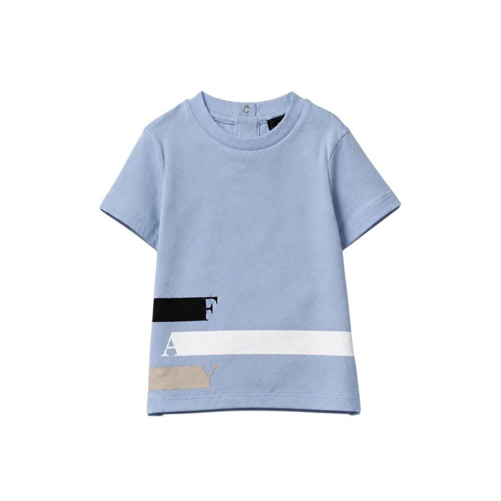 T-shirt per neonato Fay Kids azzurra con stampa grafica FY8511 Z3708 681AV FAY KIDS