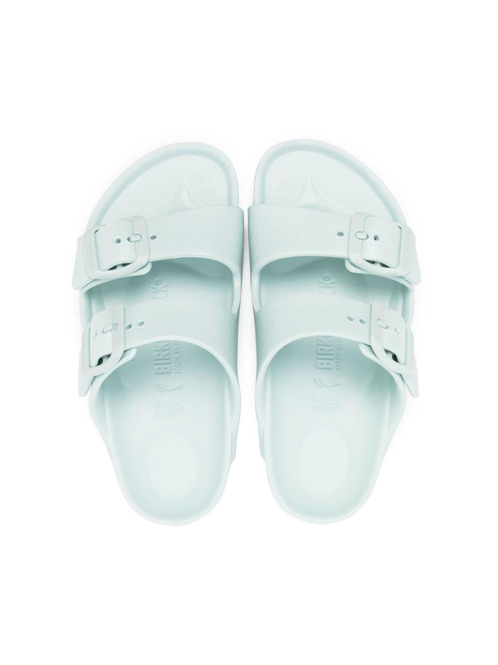 Sandali Arizona per bambini Birkenstock Kids verde con logo goffrato 1026753 GREEN BIRKENSTOCK KIDS