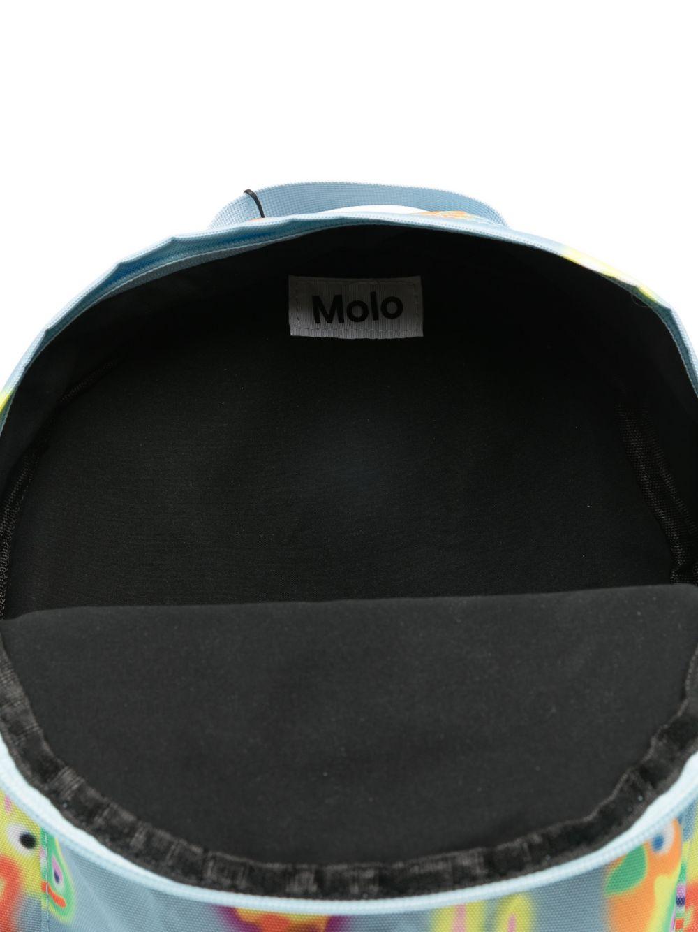 Zaino per bambino Molo blu con stampa grafica all-over 7S26V201 9559 MOLO KIDS