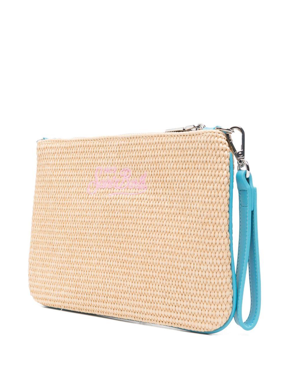 Pochette Parisienne MC2 Saint Barth beige con ricamo logo multicolor PAR0021 02737L MC2 ST. BARTH KIDS