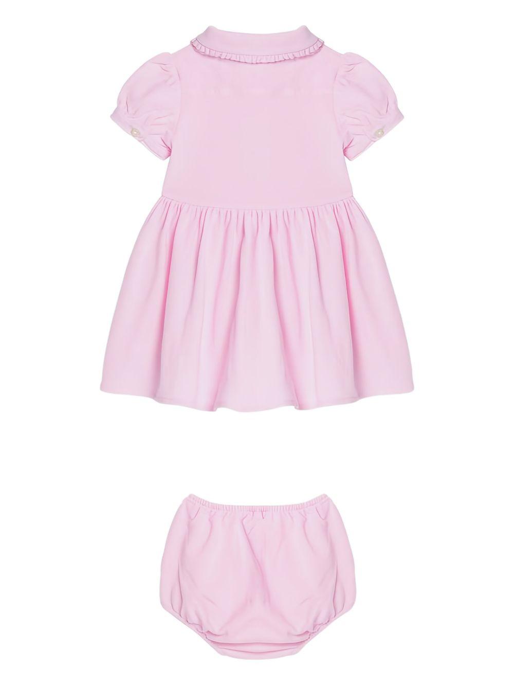 Abito per neonata Polo Ralph Lauren Kids rosa con ricamo motivo Polo Pony 310734896 001 Ralph Lauren kids