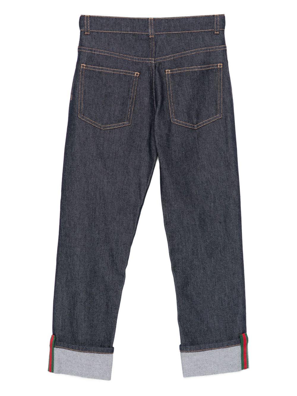Jeans per bambino Gucci Kids blu con risvolto 826644XDDCE 4759 GUCCI KIDS