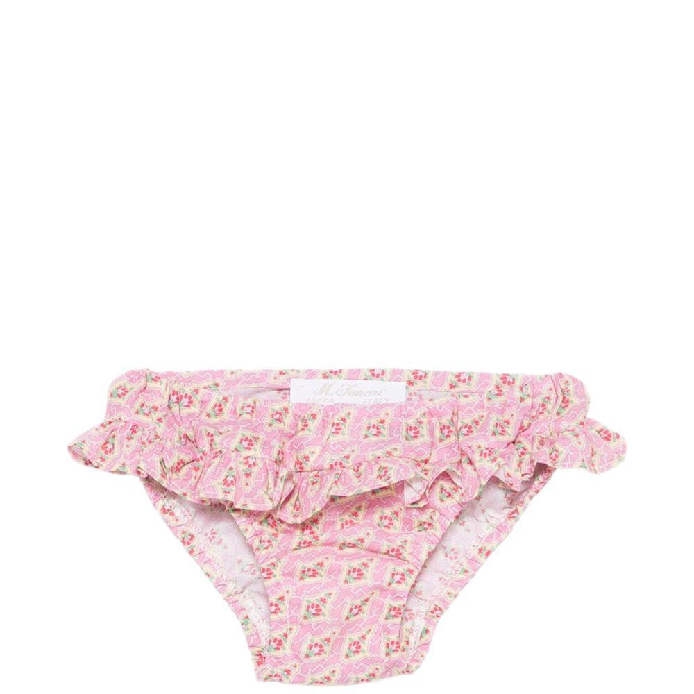 Costume per neonata Mariella Ferrari rosa con stampa floreale all-over CBF 037 MARIELLA FERRARI