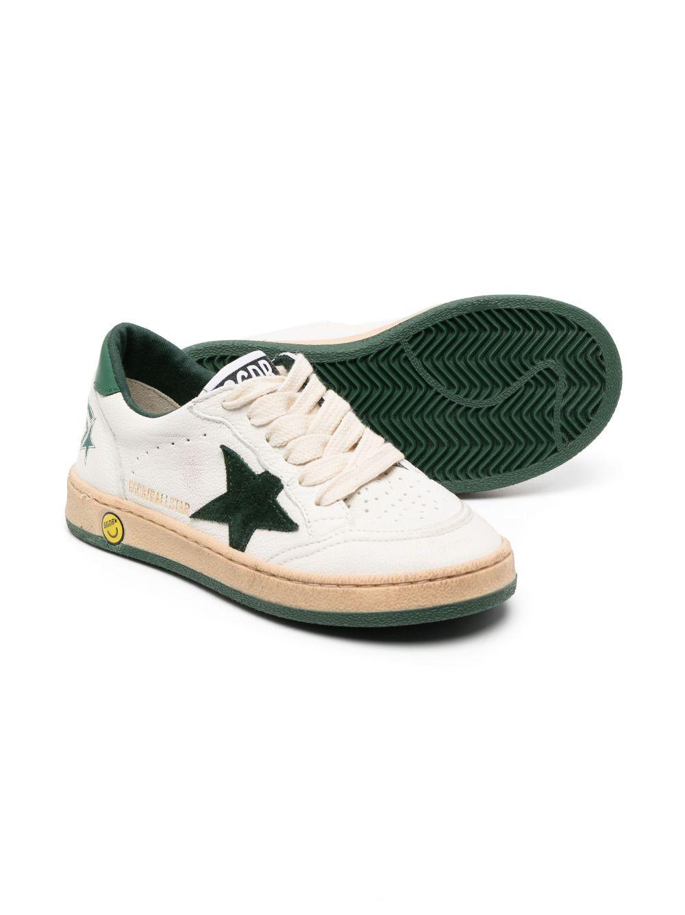 Sneakers Ball Star per bambino Golden Goose Kids bianche con applicazione con logo sulla linguetta F00439F004827 10502 GOLDEN GOOSE KIDS