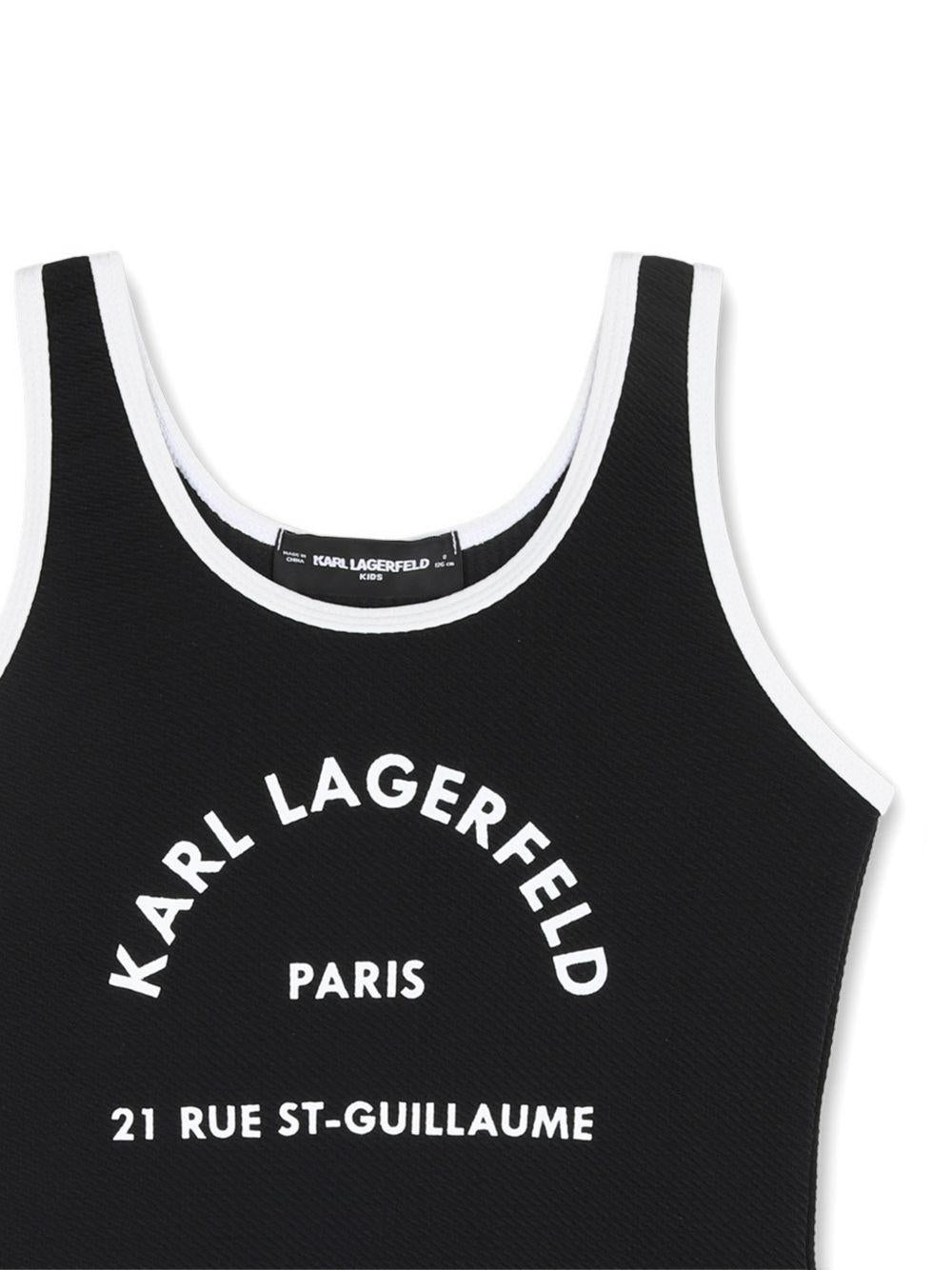 Costume da bagno per bambina Karl Lagerfeld Kids nero con stampa Z31113 09B KARL LAGERFELD KIDS